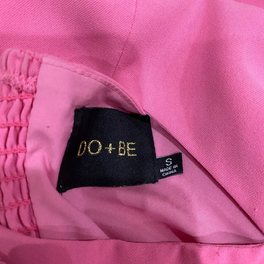 DO + BE Pink Halter Cutout Belted Romper Size S • 0154 - Picture 5 of 6